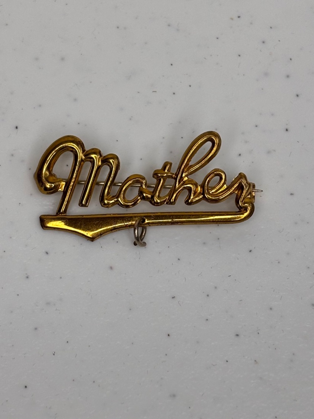 Vintage Goldtone Mother Brooch Pin